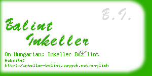 balint inkeller business card